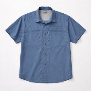 Coleman Men's Short Sleeve Button Up Shirt Blue Size XXL Breathable Outdoor